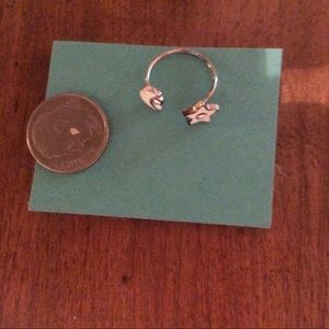 Star and moon Toe ring